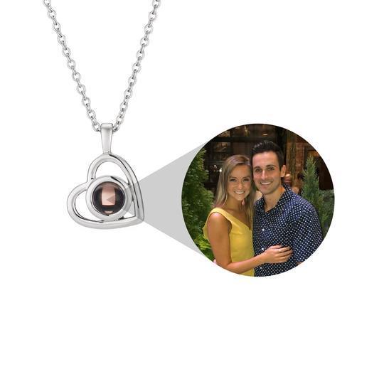 Photo Projection Heart Shaped Necklace