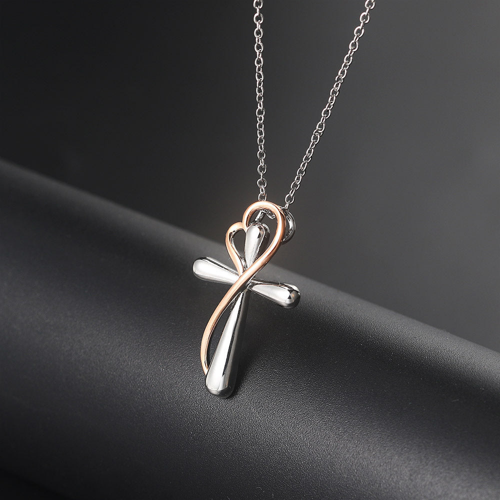 Heart-shaped Cross Necklace