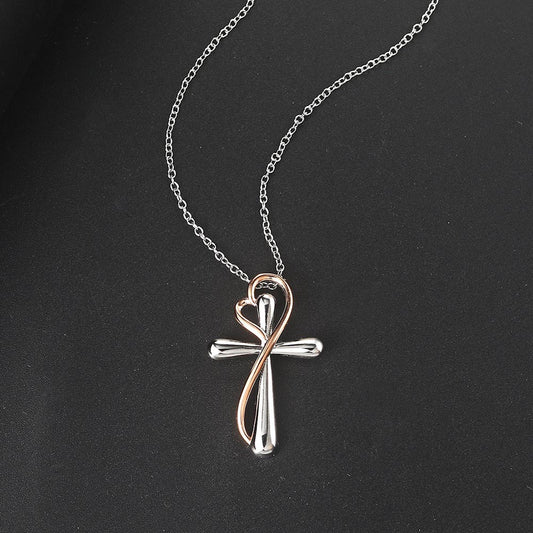 Heart-shaped Cross Necklace