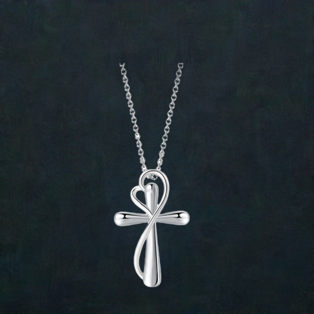 Heart-shaped Cross Necklace