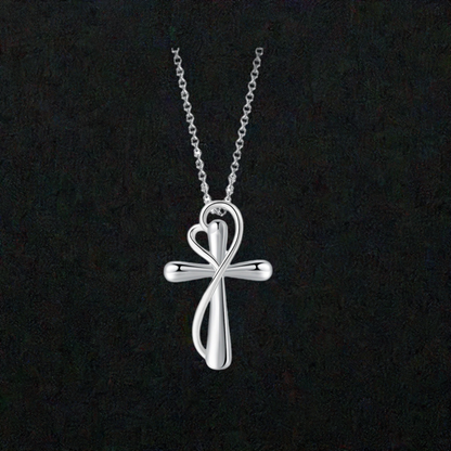 Heart-shaped Cross Necklace